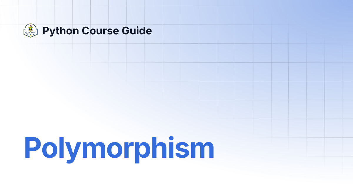 Polymorphism | Python Course Guide